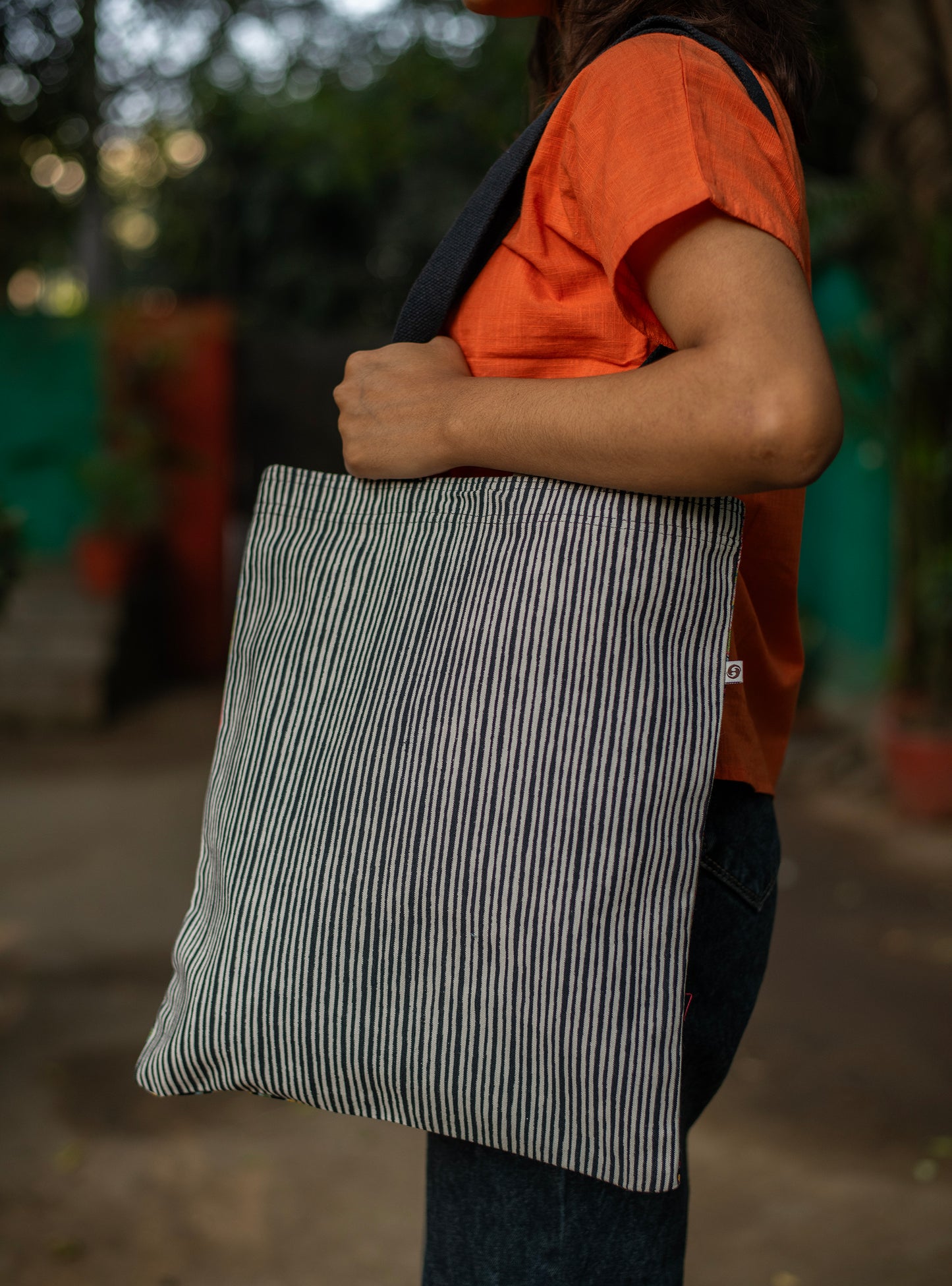 Palak Tote Bag : Recoco Multi Duck Canvas