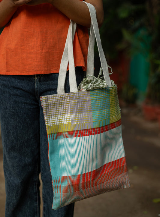 Palak Tote Bag : Recoco Multi Duck Canvas