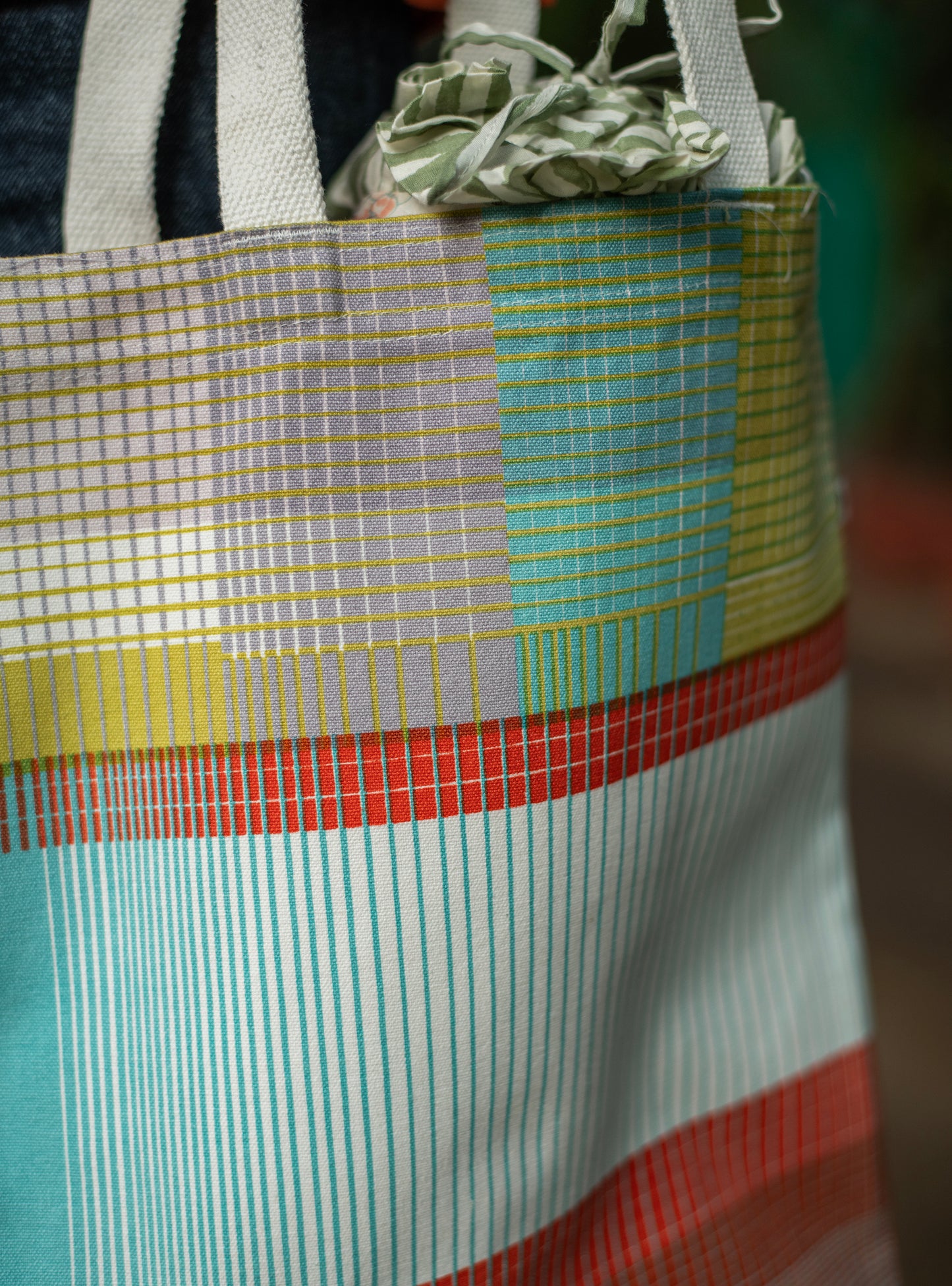 Palak Tote Bag : Recoco Multi Duck Canvas