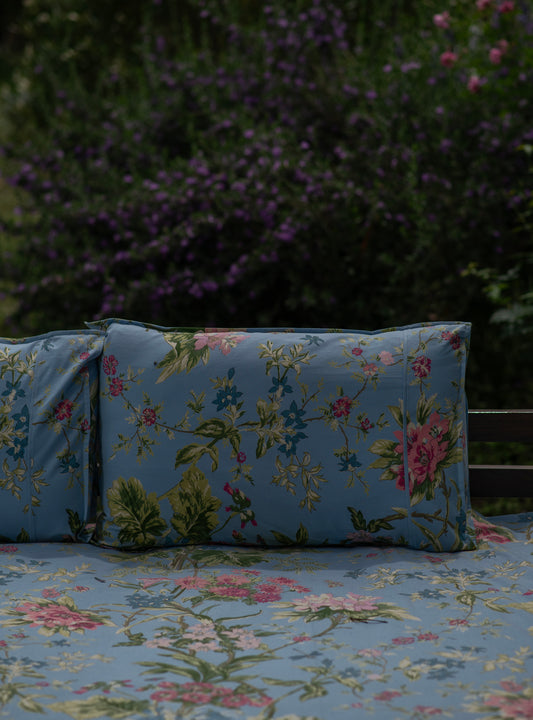 Printed Pillow Cover : Corsica Chambray Sheeting