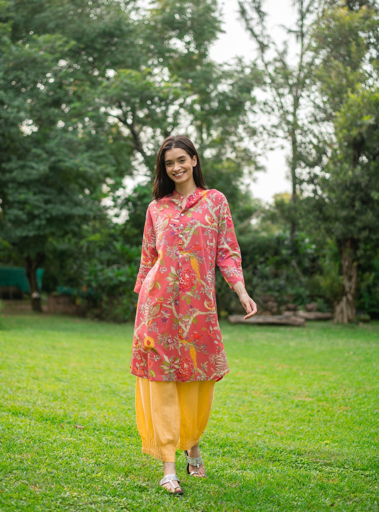 Pinch Cuff Pant : Solid Yolk Slub