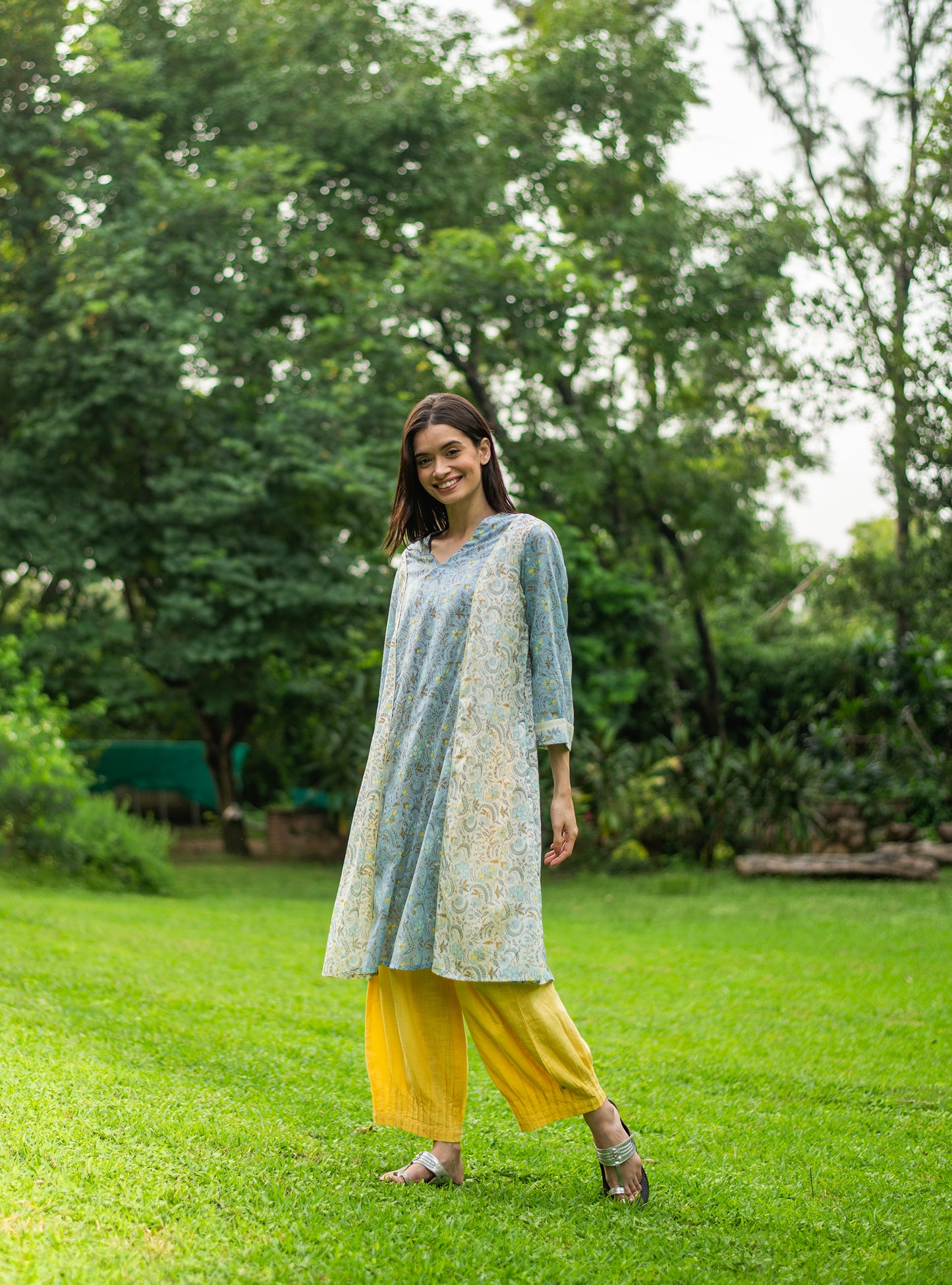 Pinch Cuff Pant : Solid Yolk Slub