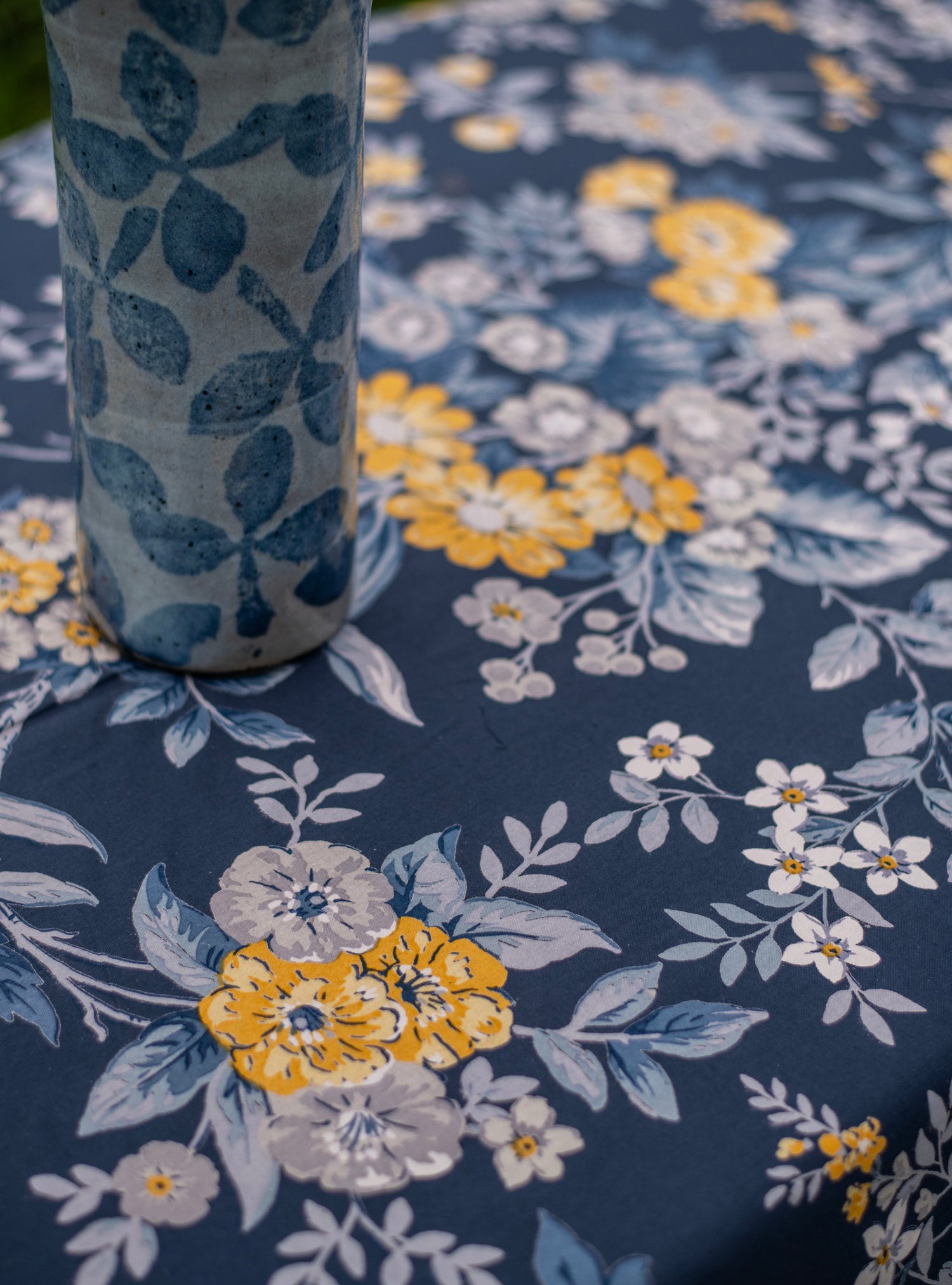 Printed Table Cloth : Palmeros Navy