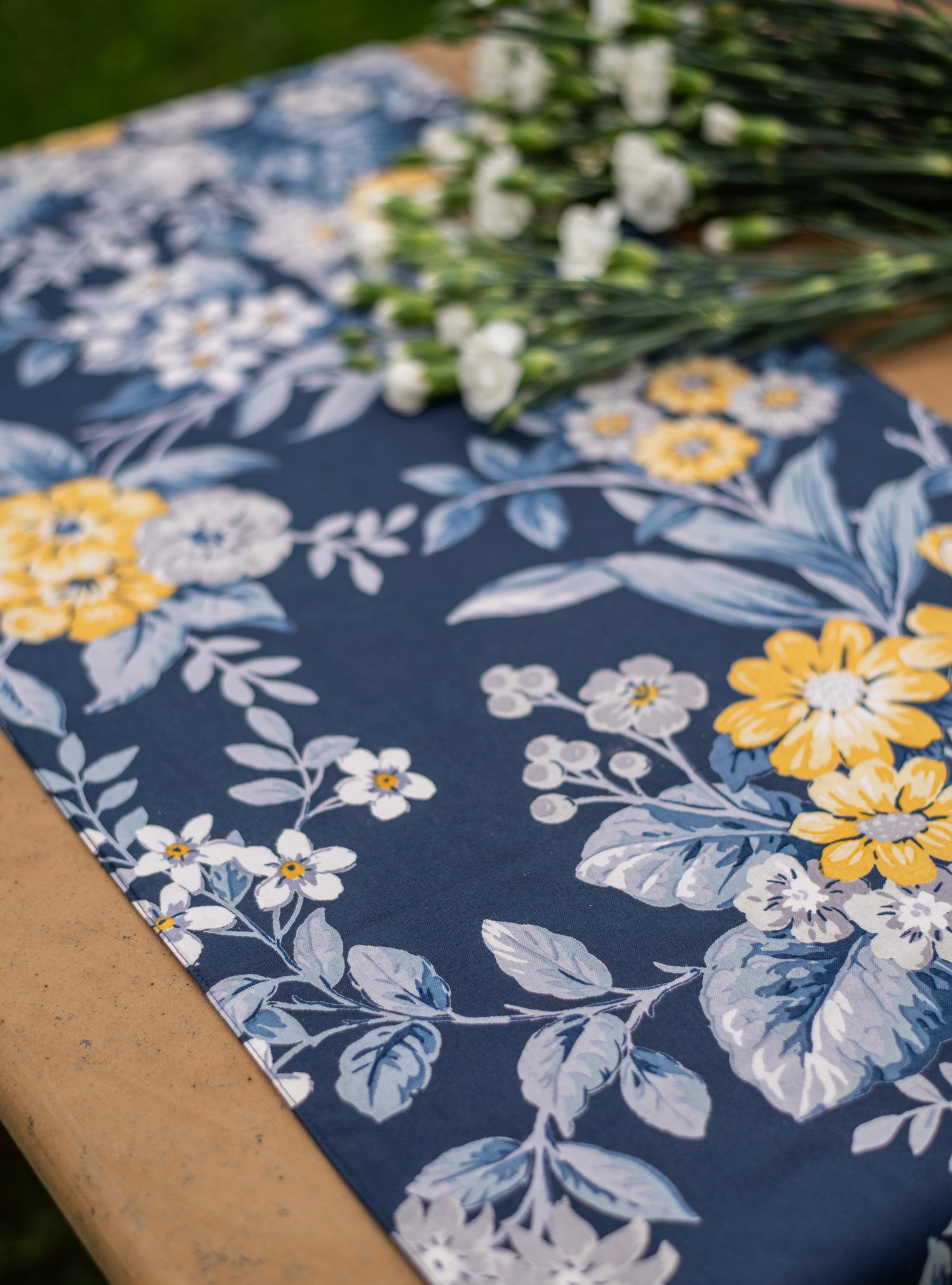 Printed Table Cloth : Palmeros Navy