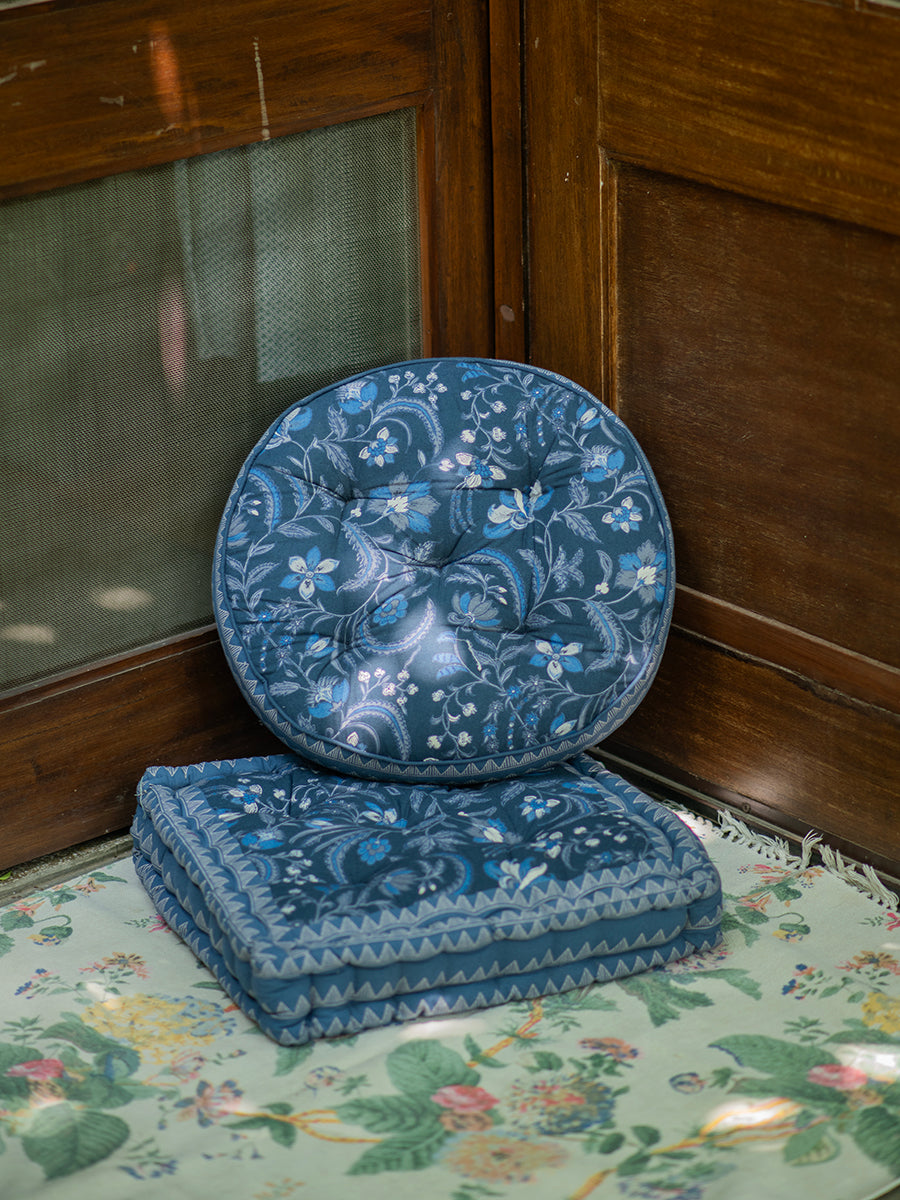 Floor Cushion : Pulicat Indigo