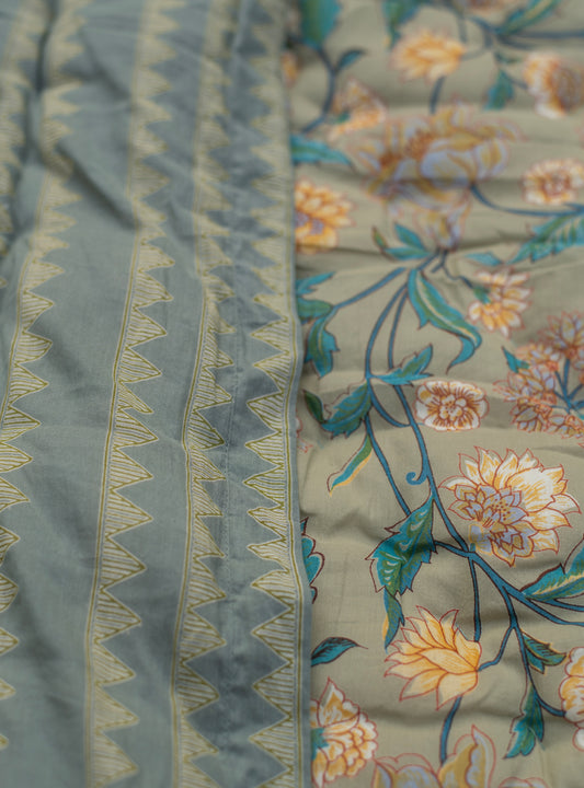 Printed Quilt Rev : Florentine Sage Voile
