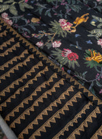 Printed Quilt Rev : Ubud Black Voile