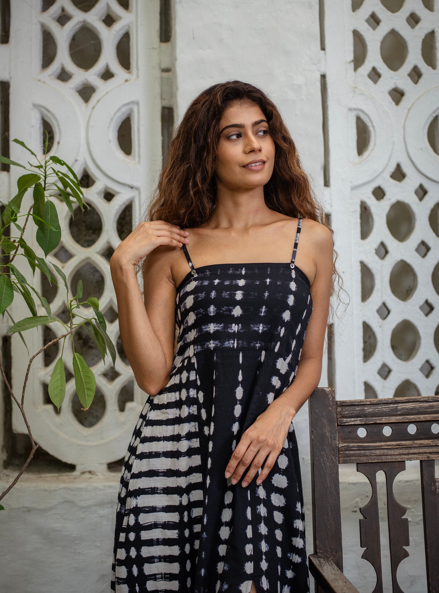 Prom Dress : Tie Dye Black Voile