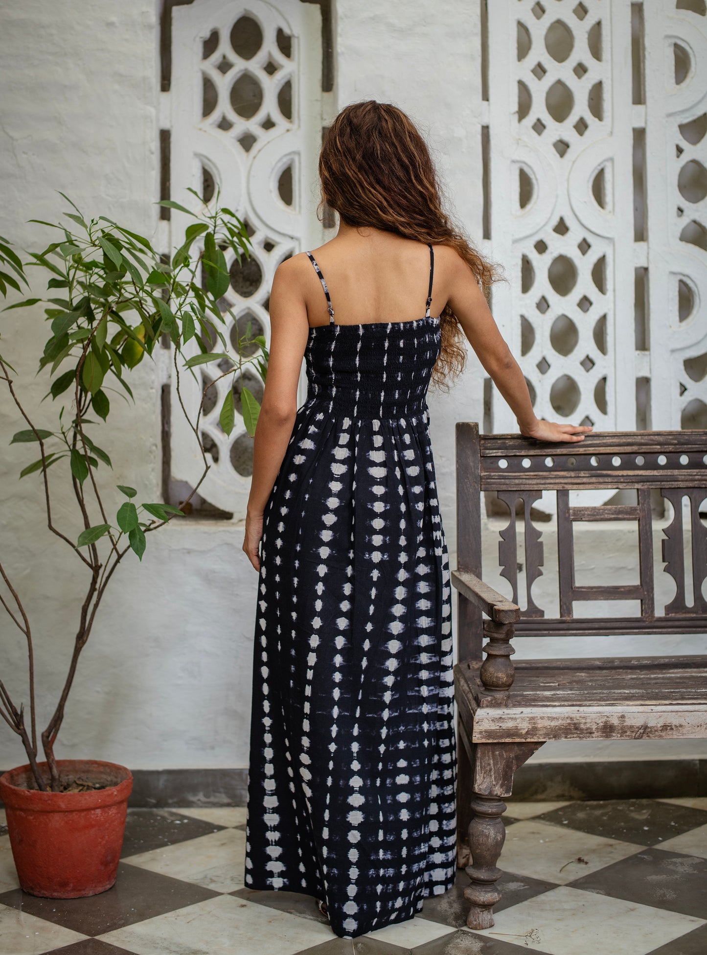Prom Dress : Tie Dye Black Voile