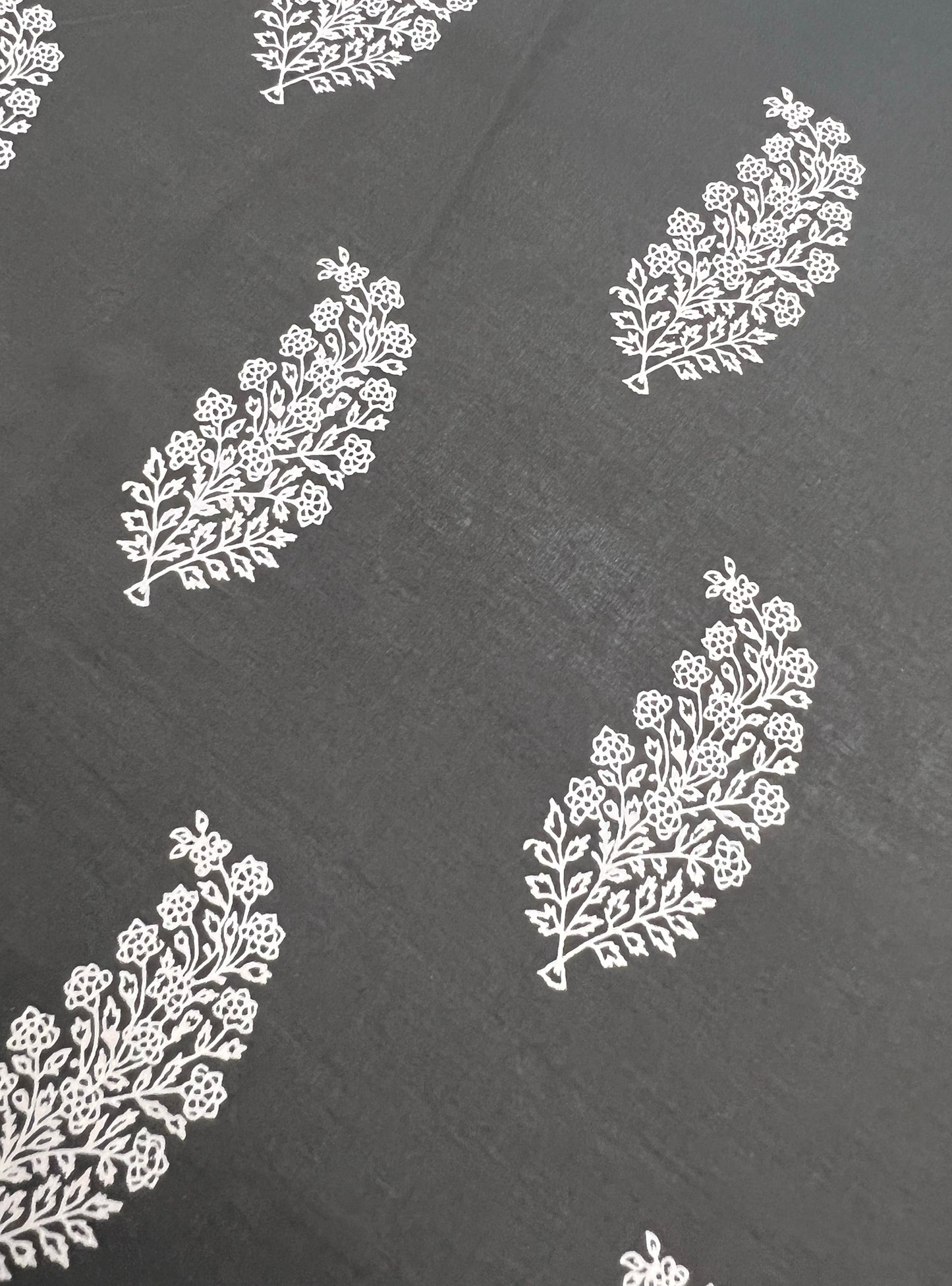 Cotton Cambric Fabric  : Rosa buti black