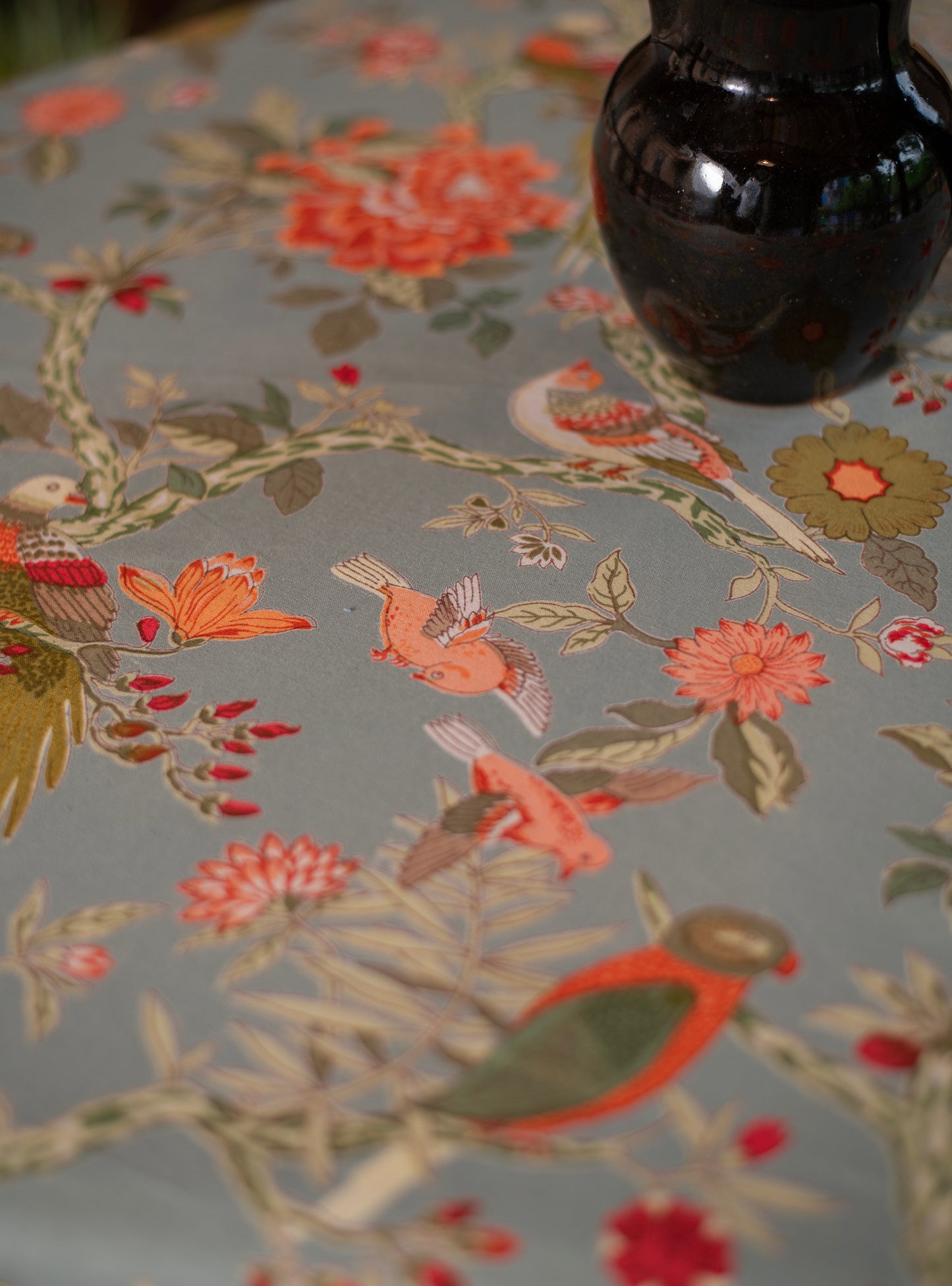 Printed Table Cloth : Bird Manosque Round Sheeting