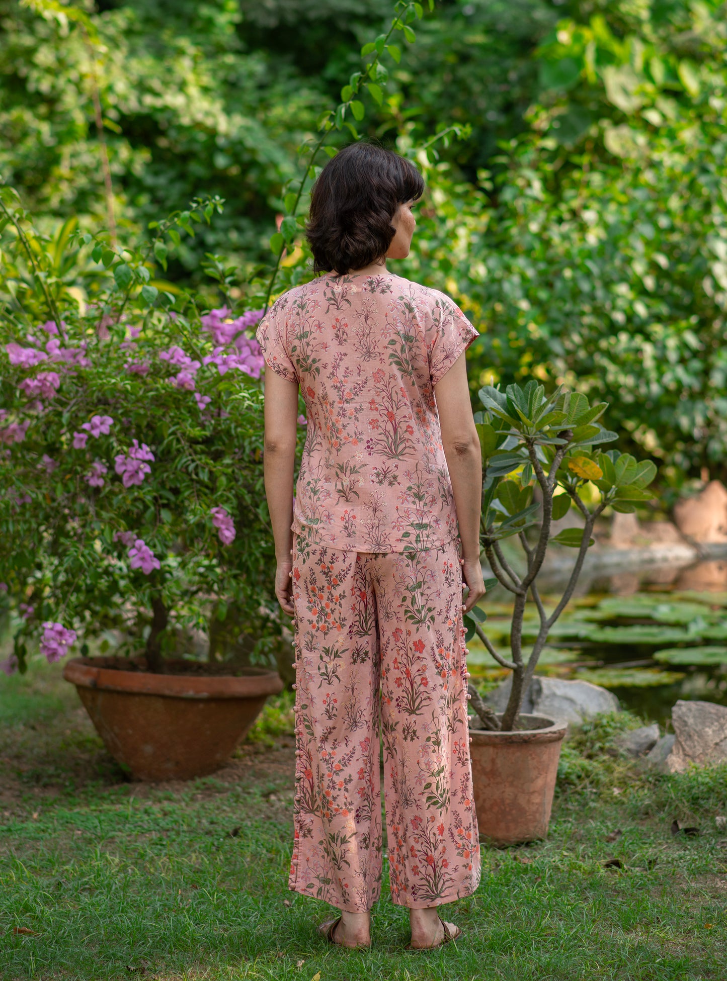 Sara Top : Garden Blush Voile