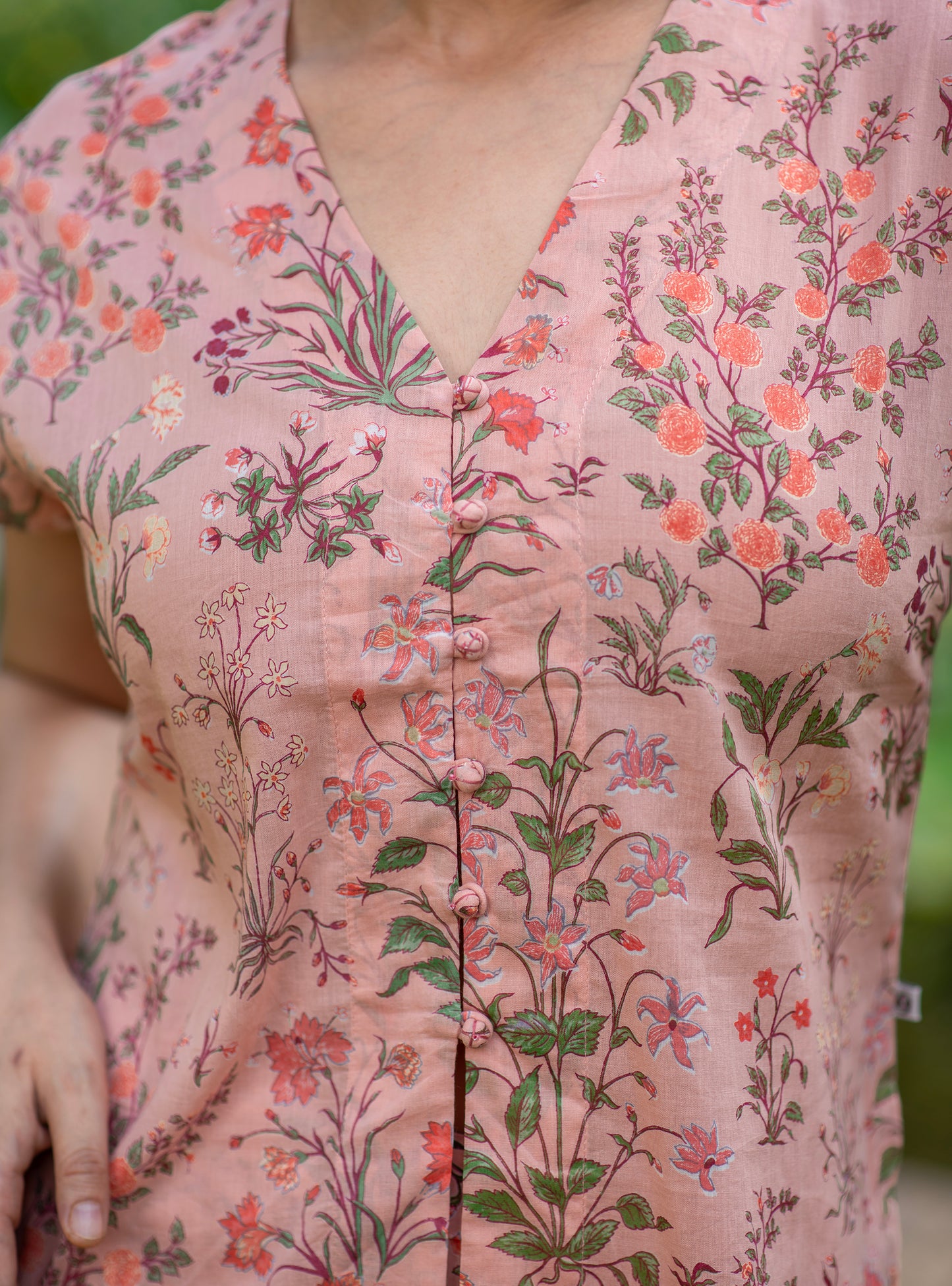 Sara Top : Garden Blush Voile