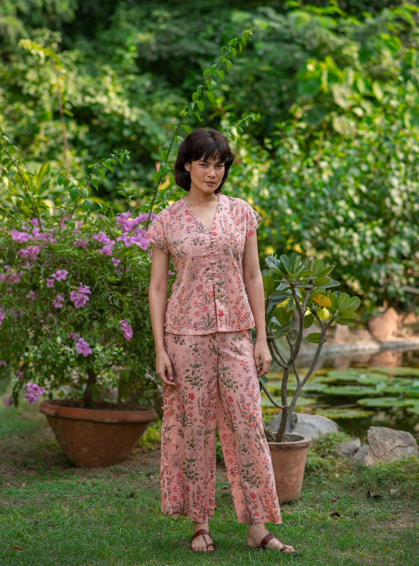 Blake Pant : Garden Blush Voile