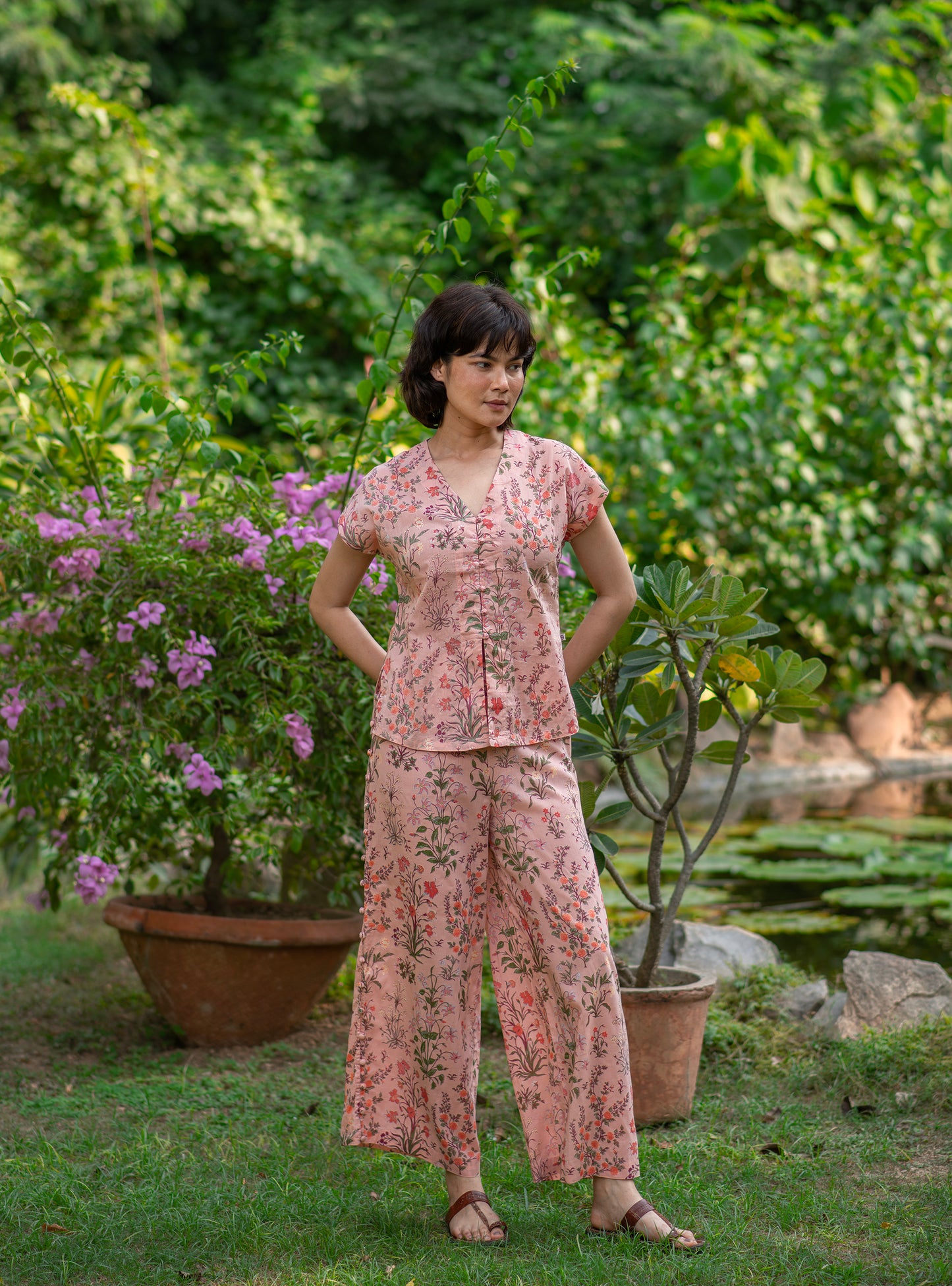 Blake Pant : Garden Blush Voile