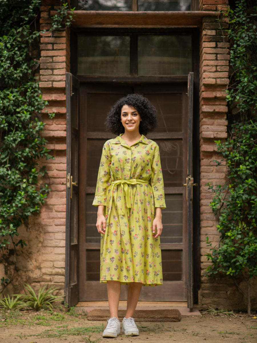 Shirt Dress : Toile Lime