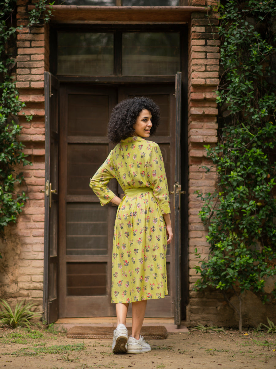 Shirt Dress : Toile Lime