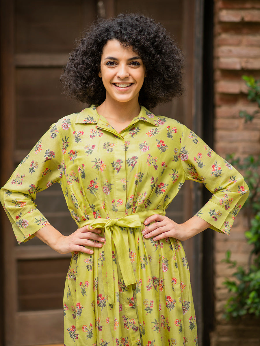 Shirt Dress : Toile Lime