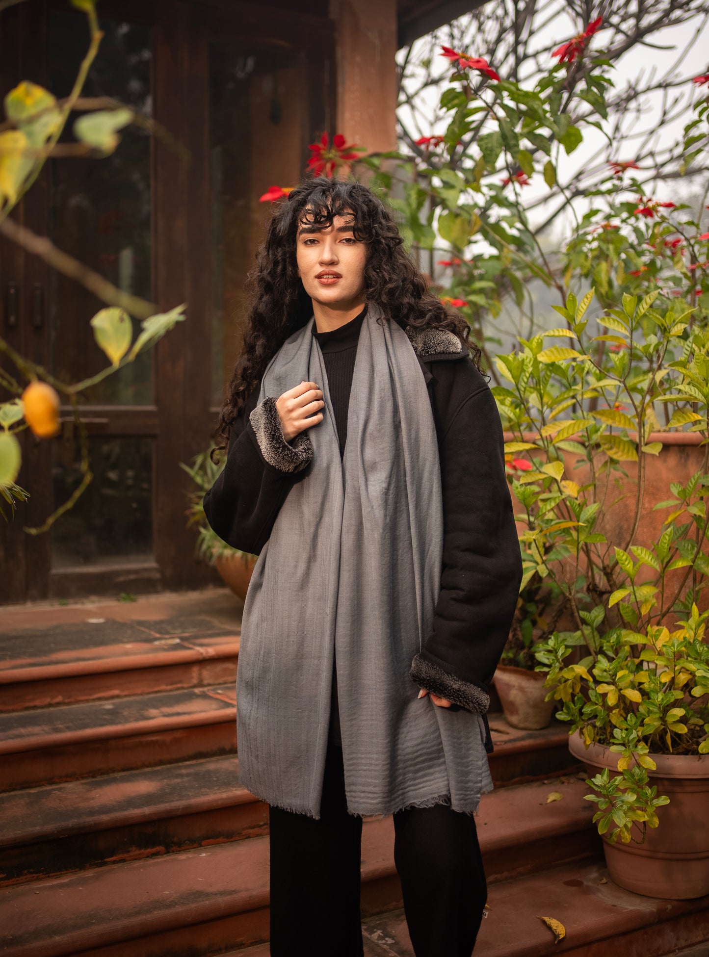 Soft Stole : Grey Marin Wool