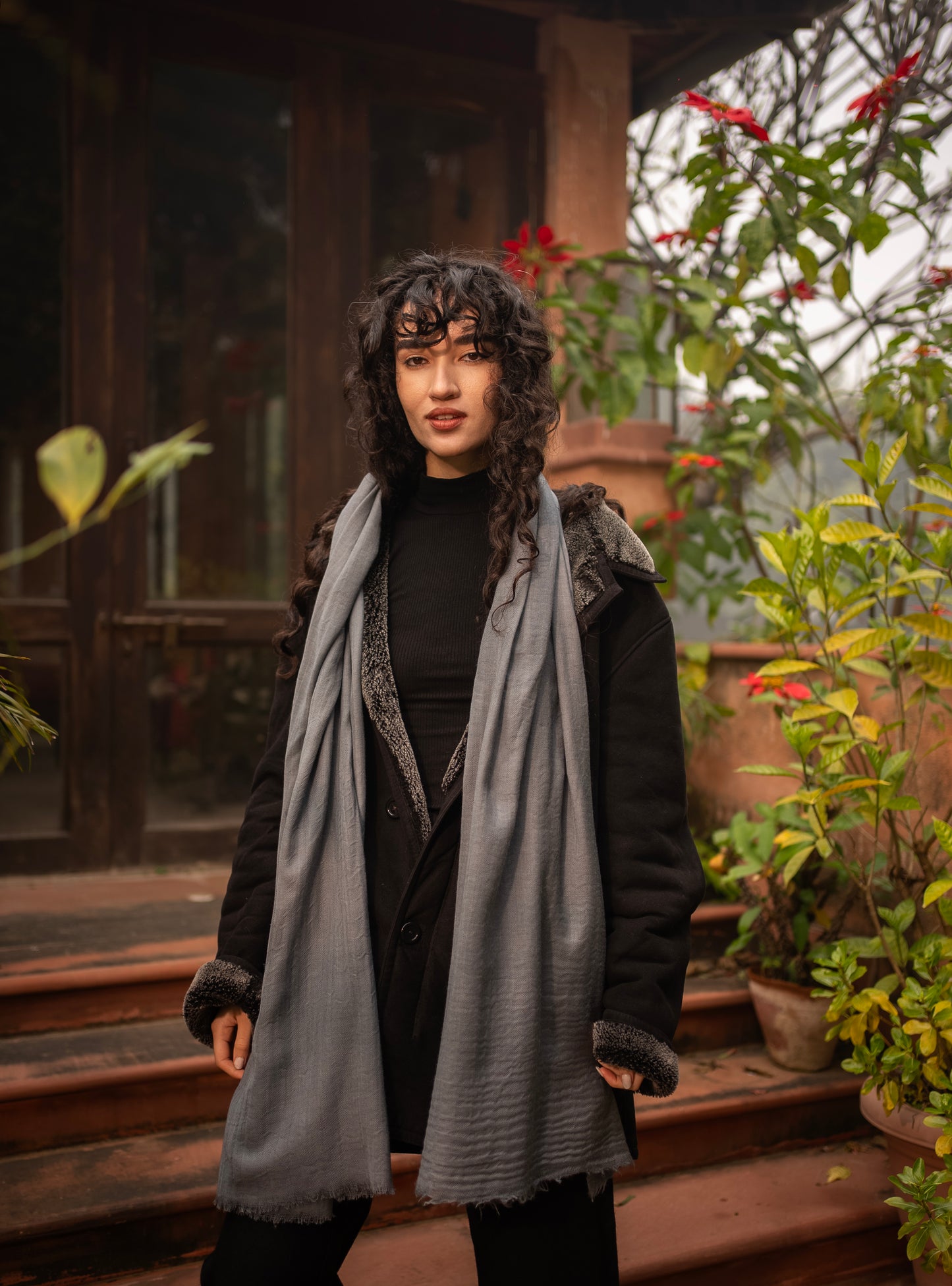 Soft Stole : Grey Marin Wool