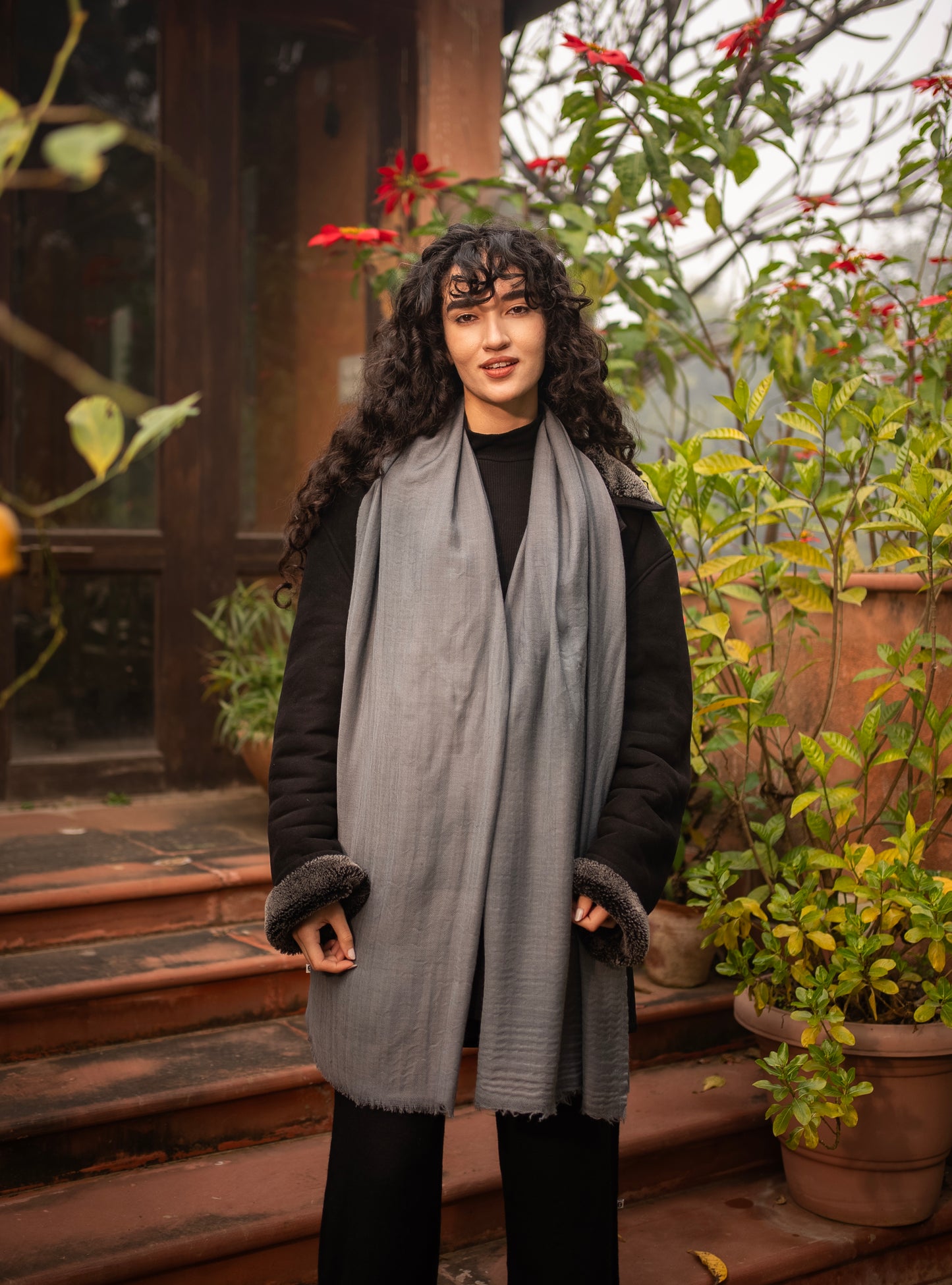 Soft Stole : Grey Marin Wool