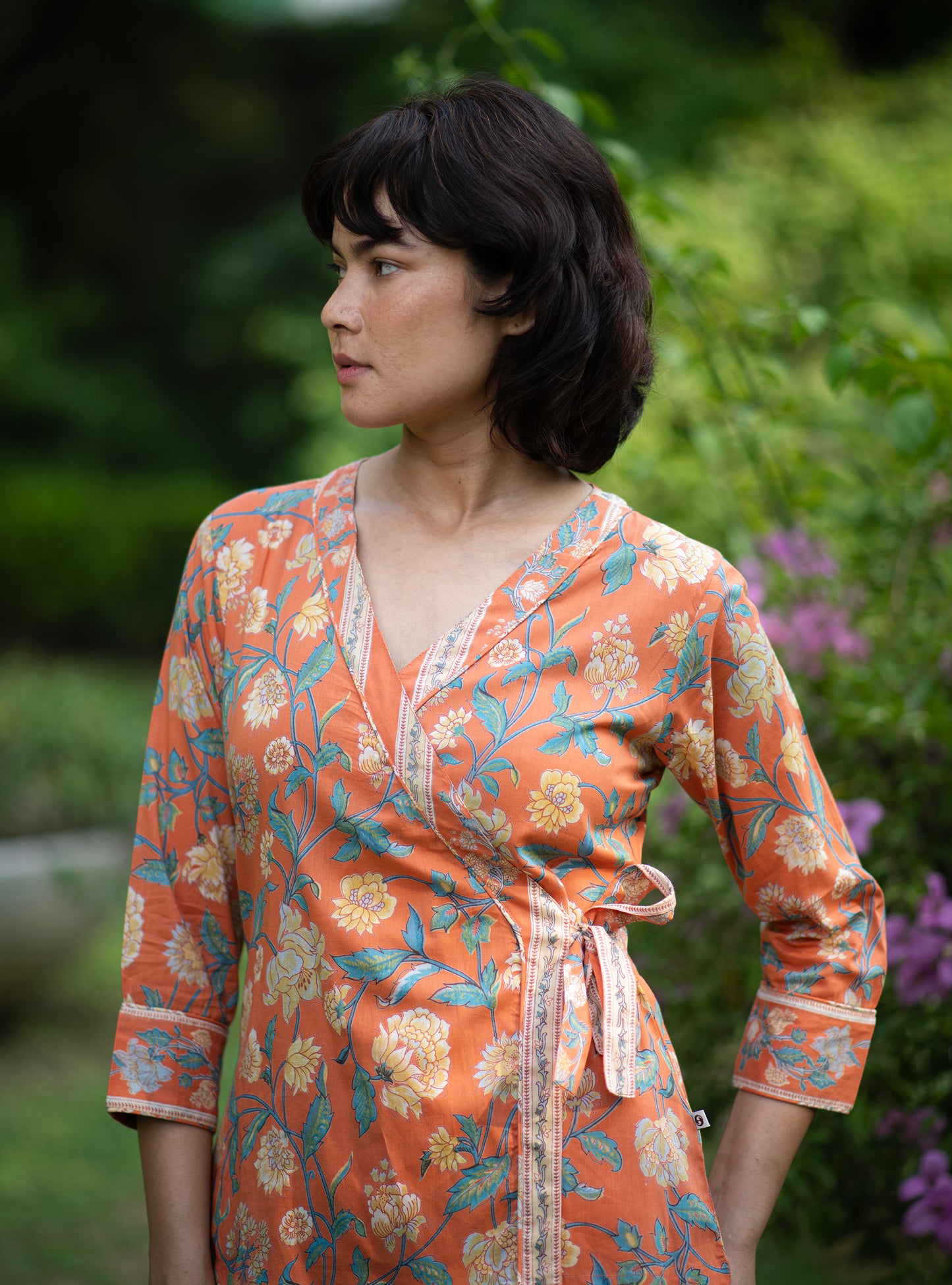 Solene Top : Florentine Orange Voile