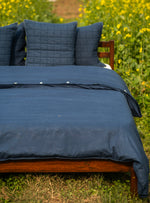 Solid Duvet Cover : Navy Slub