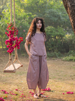 Balloon Pant : Solid Mocha Slub