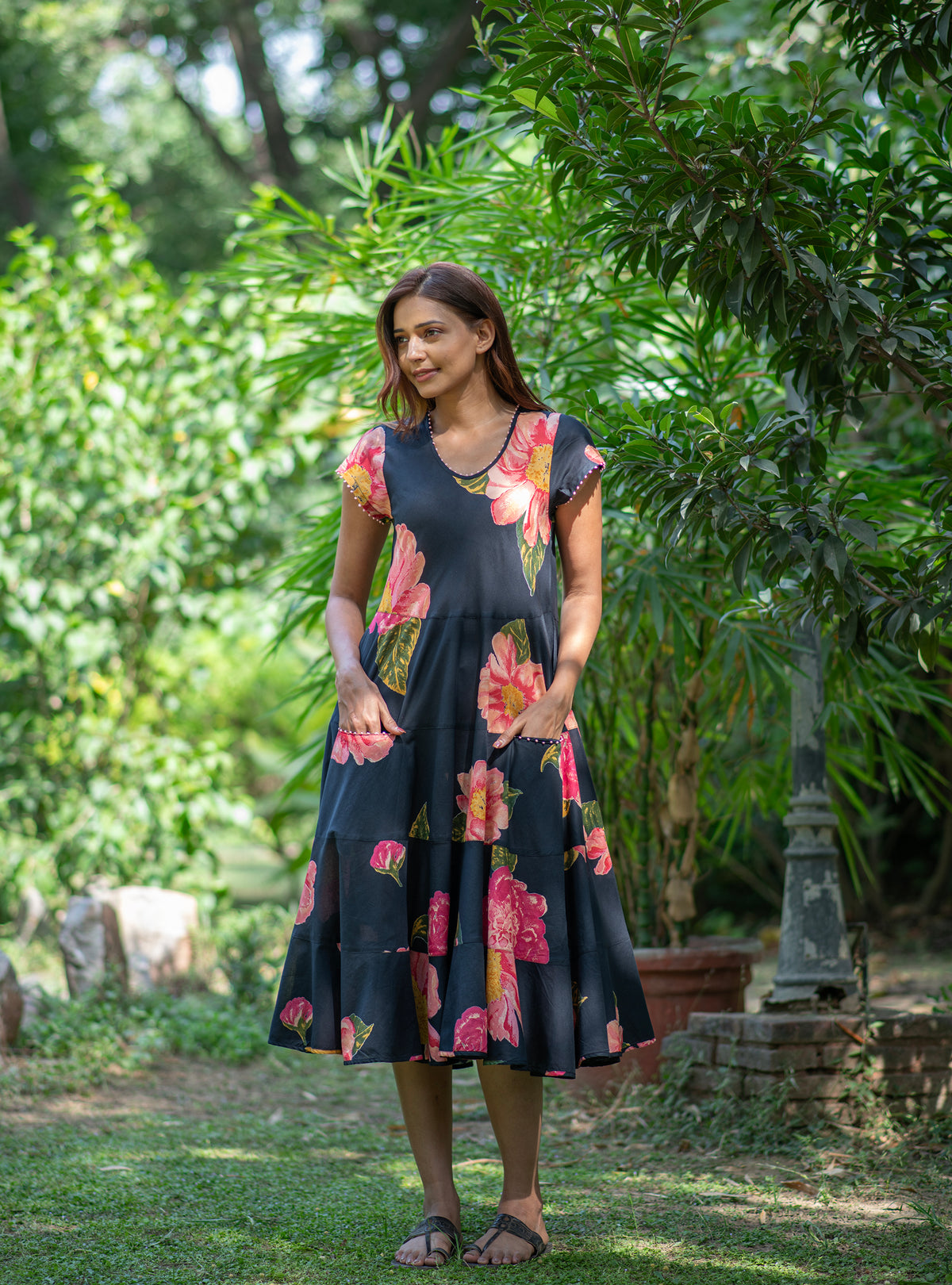 Summer Dress : Madrid Black Voile