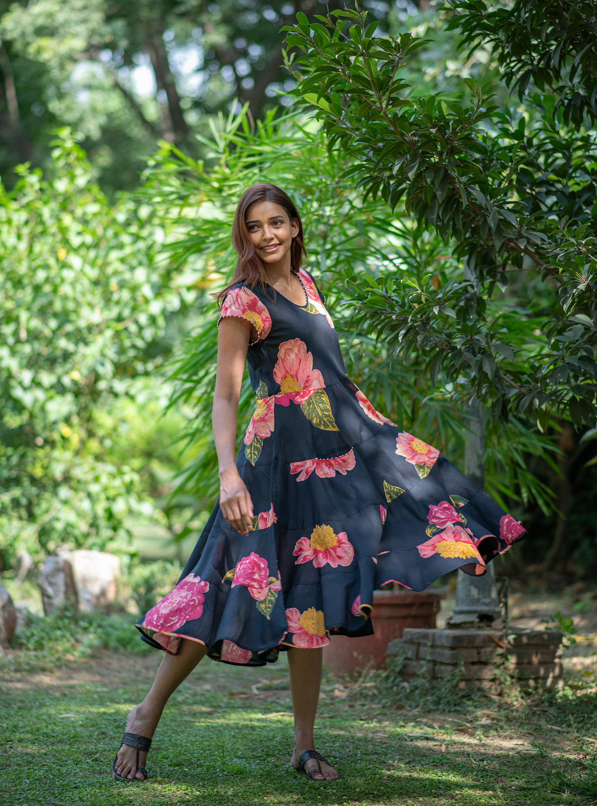 Summer Dress : Madrid Black Voile
