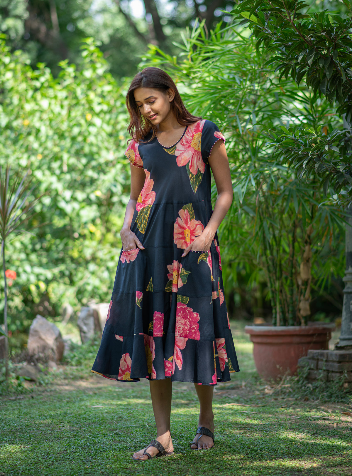 Summer Dress : Madrid Black Voile