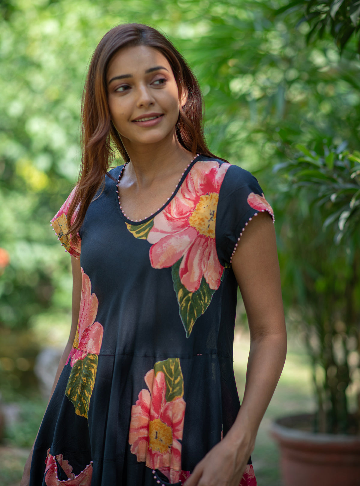 Summer Dress : Madrid Black Voile