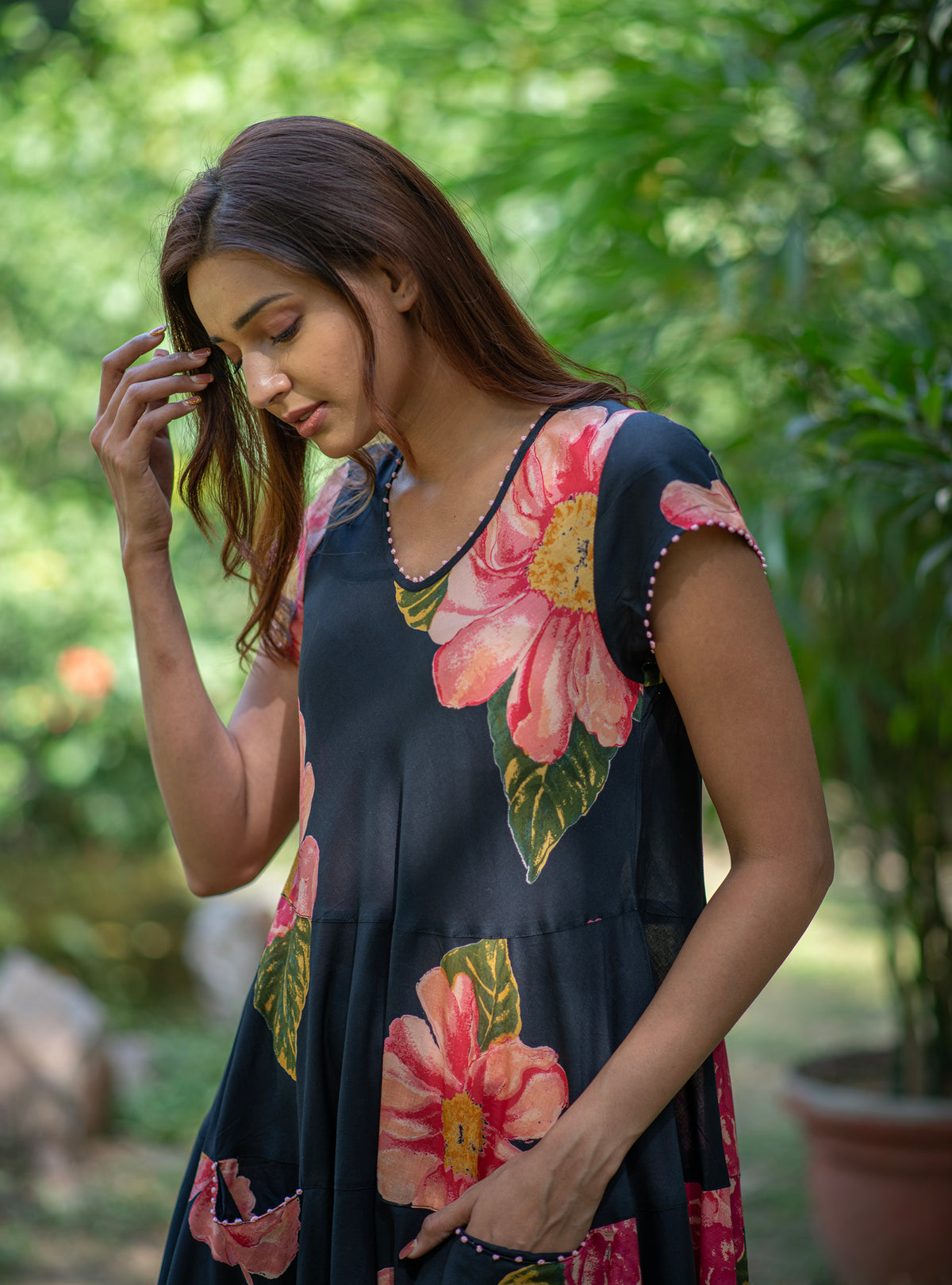 Summer Dress : Madrid Black Voile