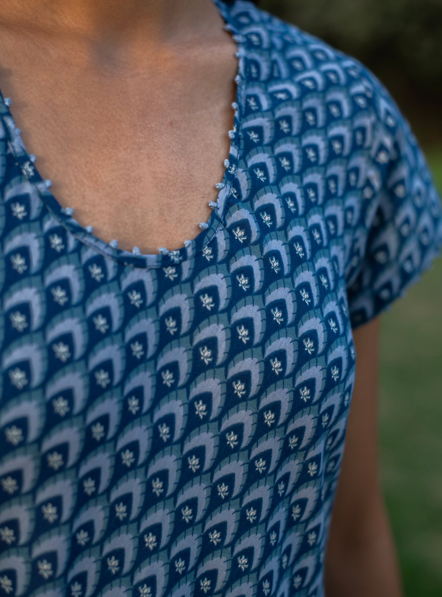Summer Dress : Taj Blue Voile