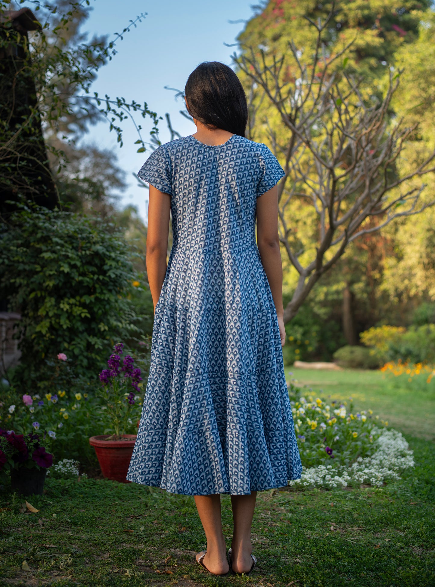 Summer Dress : Taj Blue Voile