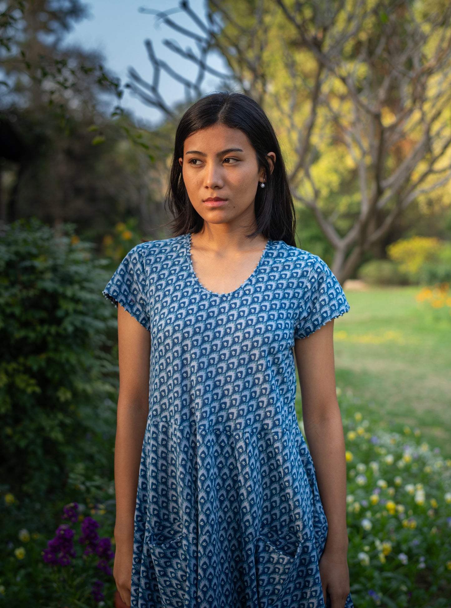 Summer Dress : Taj Blue Voile