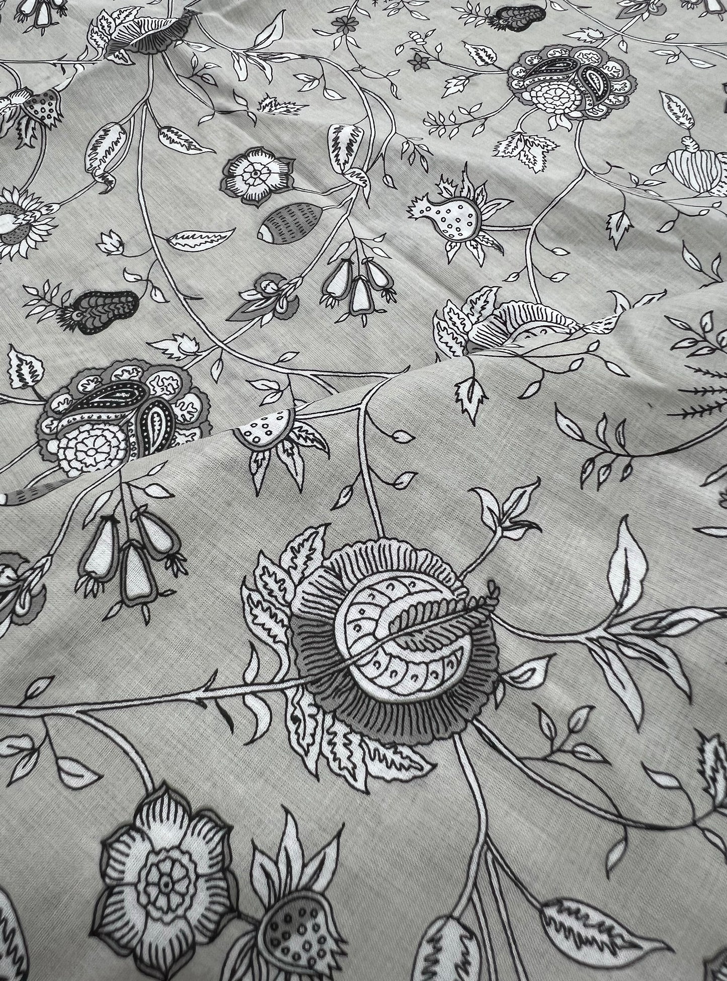 Cotton Voile  Fabric  : Swati Grey