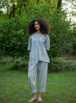 Swiss Pant : Laurel Dotty Blue Voile