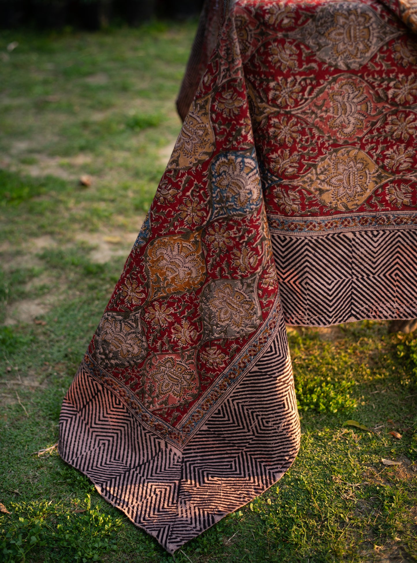 Kalamkari Table Cloth : Jabeli Red Sheeting