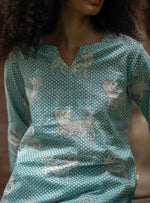 Tara Tunic : Tiger Turq Voile