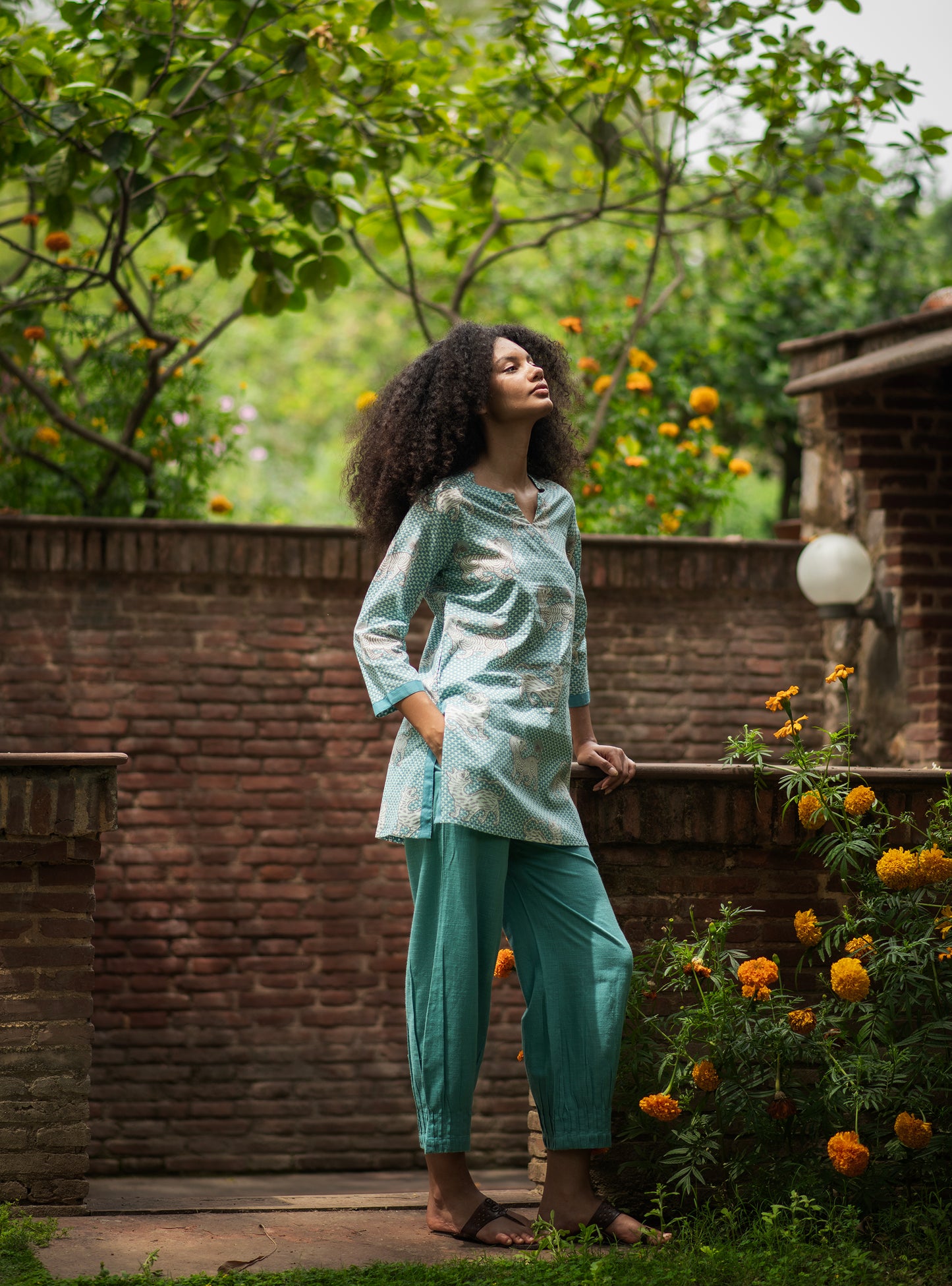 Tara Tunic : Tiger Turq Voile