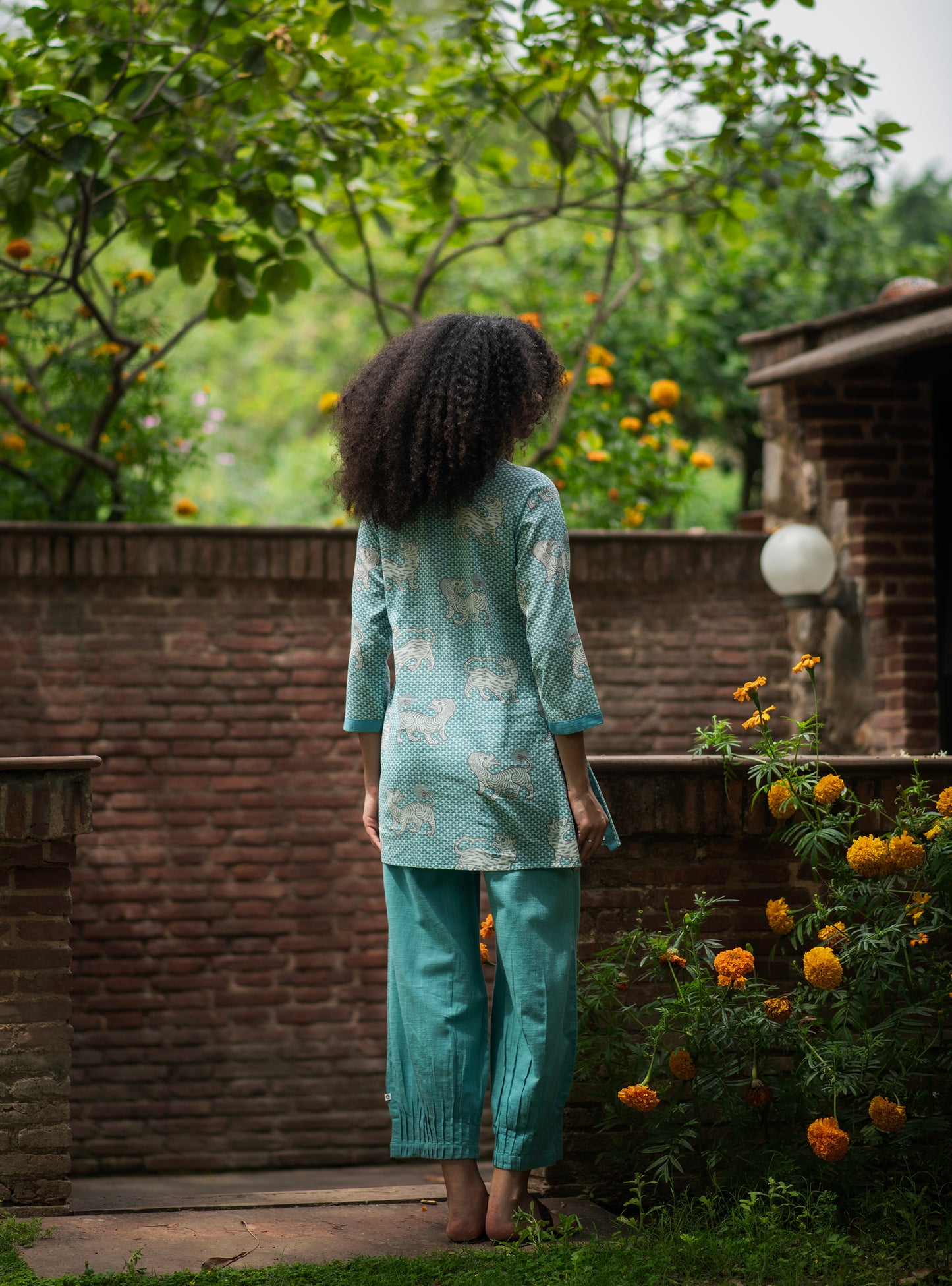Tara Tunic : Tiger Turq Voile