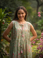 Ukiyo Dress : Garden Mint  Voile