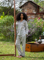 Vanessa PJ Set : CM Stripes Blue Voile