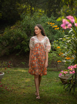 Varkala Dress : Florentine Orange Voile