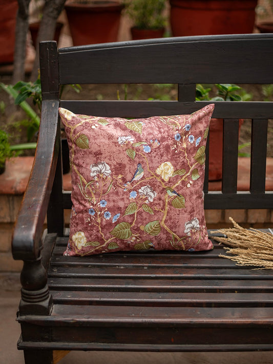 Printed Cushion Cover Reversible : Birch Rose Sheeting