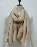 Pashmina Handspun Handwoven : Embroidered Woolen Stole