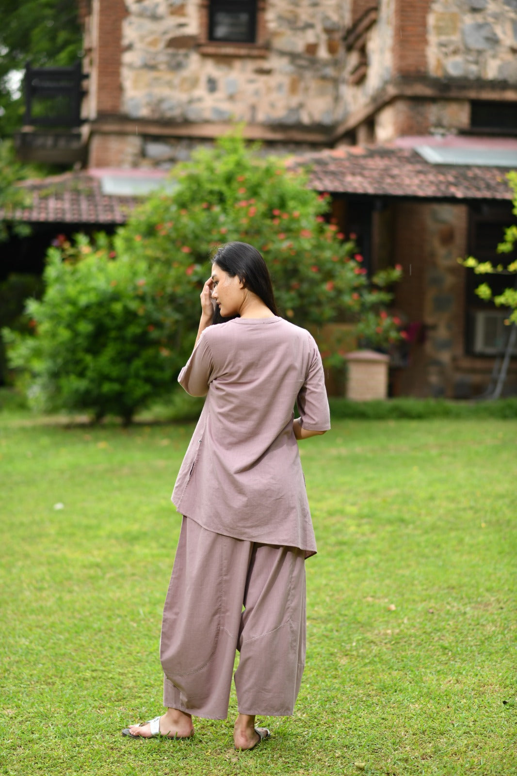 Cloudy Top : Solid Mocha Slub