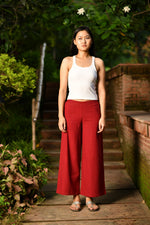 Ellie Pant : Solid Madder Textured