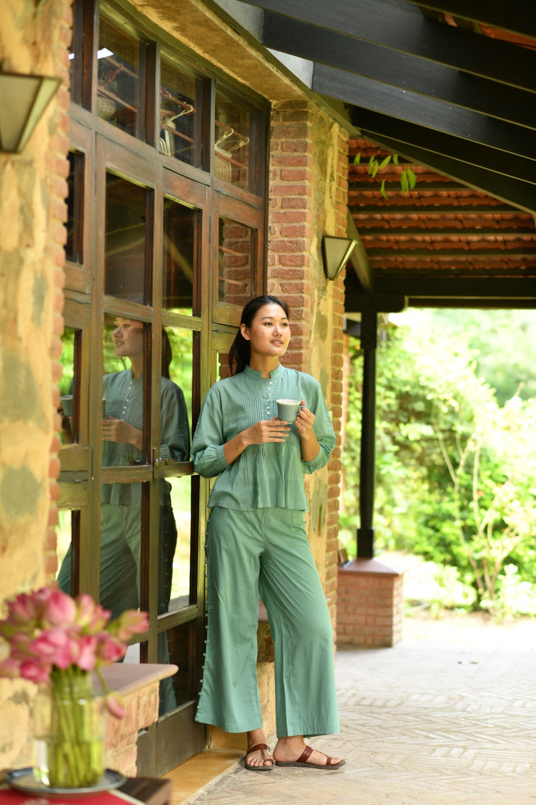 Blake Pant : Solid Teal Voile